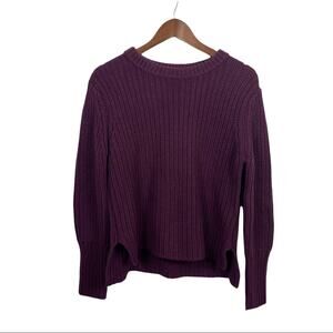 PINK TARTAN Chunky Knit Purple Wool blend Sweater Small